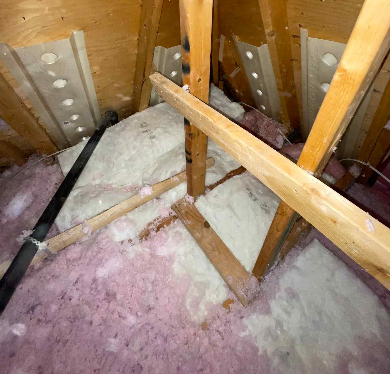 Baffles installed in an attic in York Region